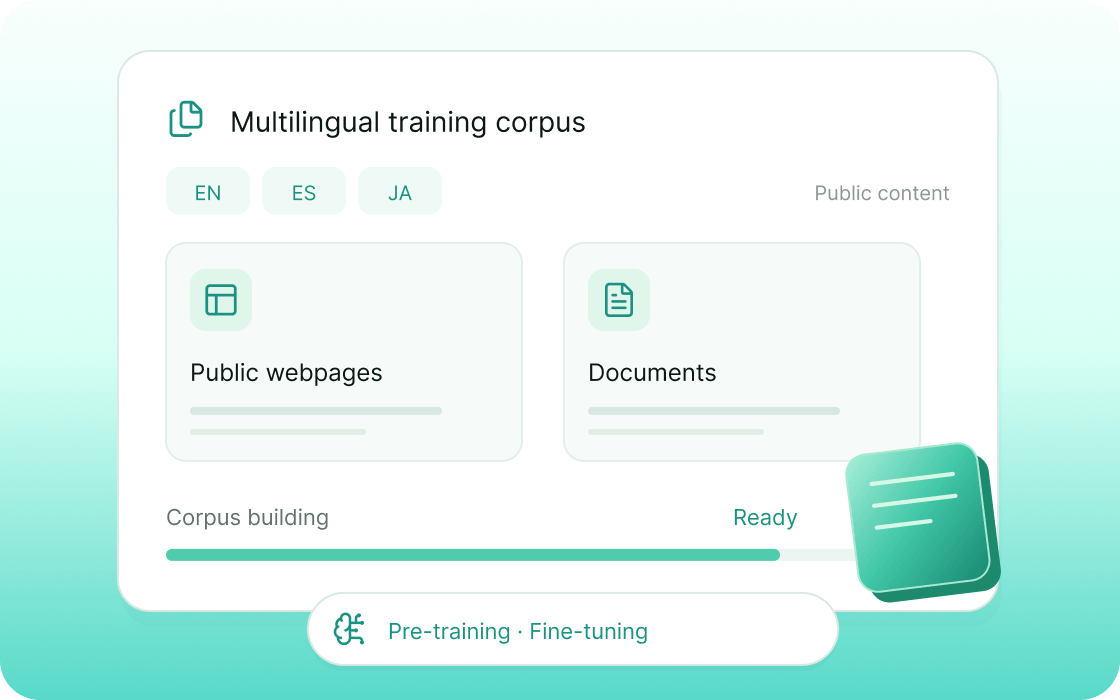 LLM training corpus data collection illustration